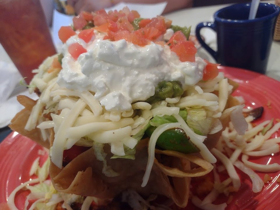 Chicken Fajitas Tostada